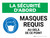La sécurité d'Abord - les Masques Nécessaires au-Delà de Ce Point (Safety First: Masks Required Beyond This Point) Landscape French - Wall Sign