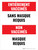Complètement Vaccinés - Pas De Masque Nécessaire - Non Vaccinés- Masque Requis (Fully Vaccinated: No Mask Required - Unvaccinated: Mask Required) Portrait French - Wall Sign