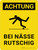 Achtung - Bei Nässe rutschig (Caution - Slippery When Wet) Portrait German - Wall Sign