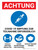 Achtung - Covid-19-Impfung erforderlich zur Teilnahme (Attention - Covid-19 Vaccination Required To Enter) Portrait German - Wall Sign