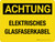 Achtung - Electrisches Glasfaserkabel (Caution - Electrical Fiber Optic Cable) Landscape German - Wall Sign