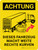 Achtung - Fahrzeug macht breite Rechtskurven (Caution - Vehicle Makes Wide Right Turns) German - Wall Sign