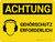 Achtung - Gehörschutz erforderlich (Caution - Ear Protection Required) German Landscape - Wall Sign