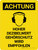 Achtung - Gehörschutz mit hohem Dezibelpegel empfohlen (Caution - High Decibel Levels Ear Protection Recommended) Portrait German - Wall Sign