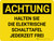 Achtung - Halten Sie die Elekrtische Schalttafel Jederzeit Frei (Caution - Keep Electrical Panel Clear at all Times) Landscape German - Wall Sign
