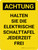 Achtung - Halten Sie die Schalttafel jederzeit frei (Caution - Keep Electrical Panel Clear at all Times) Portrait German - Wall Sign