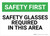 Safety First: Safety Glasses Required in This Area - Wall Sign