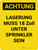 Achtung - Lagerung muss 18 Zoll unter Sprinkler sein (Caution - Storage Must Be 18 Inches Below Sprinklers) Portrait German - Wall Sign