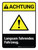 Achtung - Langsam fahrendes Fahrzeug (Caution - Slow Moving Vehicle) ANSI Portrait German - Wall Sign