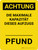 Achtung - Maximale Kapazität dieses Aufzugs (Caution - This Elevator maximum Capacity) Portrait German - Wall Sign