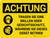 Achtung - PSA Tragen Sie eine Schutzbrille oder einen Gesichtsschutz während Sie die Maschine bedienen (Caution - PPE Wear Goggles of Face Shield While Operating Machine) Landscape German - Wall Sign