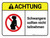 Achtung - Schwangere sollten nicht teilnehmen (Caution - Pregnant Women Should Not Enter) ANSI Landscape German - Wall Sign