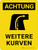 Achtung - Weite Kurven (Caution - Wide Turns) Portrait German - Wall Sign