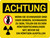 Achtung - Wenn schwanger erzählen Sie dem Röntgentechniker (Caution - If Pregnant Tell The Xray Technologist) Landscape German - Wall Sign