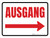 Ausgang Pfeil nach Rechts (Exit Arrow Left) German - Wall Sign