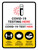Covid-19-Test hier (Covid-19 Testing Here) Bilingual German - Wall Sign