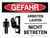 Gefahr - Arbeiten Laufen Nicht Betreten (Danger - Work in Progress Do Not Enter) Landscape German - Wall Sign