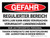 Gefahr - Beryllium-Krebs regulierter Bereich (Danger - Beryllium Cancer Regulated Area) Landscape German - Wall Sign