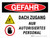 Gefahr - DACH ZUGANG NUR AUTORISIERTES PERSONAL (Danger - Roof Access Authorized Personnel Only) Landscape German - Wall Sign