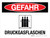 Gefahr - Druckgasflaschen (Danger - Compressed Gas Cylinders) Landscape German - Wall Sign