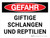 Gefahr - Giftschlangen und Reptilien (Danger - Venomous Snakes And Reptiles) Landscape German - Wall Sign