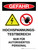 Gefahr - Hochspannungstestbereich (Danger - High Voltage Test Area) Portrait German - Wall Sign
