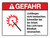 Gefahr - Lichtbogenschweißer bei der Arbeit nicht beobachten kann Blindheit verursachen (Danger - Do Not Watch Arc Welder At Work May Cause Blindness) ANSI Landscape German - Wall Sign)