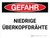 Gefahr - Niedrige Überkopfdrähte (Danger - Low Overhead Wires) German - Wall Sign
