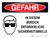 Gefahr - PSA-Schutzbrille erforderlich im Bereich (Danger - PPE Safety Glasses Required in Area) Landscape German - Wall Sign