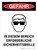 Gefahr - PSA-Schutzbrille erforderlich im Bereich (Danger - PPE Safety Glasses Required in Area) Portrait German - Wall Sign