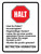 HALT - Betreten Verboten COVID-19-Screening-Fragen (Stop - Do Not Enter COVID-19 Screening Questions) Portrait German - Wall Sign