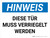 Hinweis - DIESE TÜR MUSS VERRIEGELT WERDEN (Notice - This Door Must Be Kept Locked) Landscape German - Wall Sign