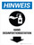Hinweis - Handdesinfektionsstation Abwärtspfeil (Notice - Hand Sanitizing Station Down Arrow) German - Wall Sign