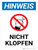 Hinweis - Nicht klopfen (Notice - Do Not Knock) Portrait German - Wall Sign