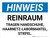 Hinweis - Reinraum Tragen Handschuhe Haarnetz (Notice - Cleanroom Wear Gloves Hair Net) Landscape German - Wall Sign