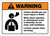Warning: Carbon Dioxide Gas When Wintergreen Scent Detected ANSI - Wall Sign