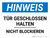 Hinweis - Tür Geschlossen Halten Nicht Blockieren (Notice - Keep Door Closed Do Not Block) Landscape German - Wall Sign