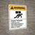 Warning: Impact Hazard Collision From Platform ANSI - Wall Sign