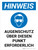 Hinweis - Über diesen Punkt Augenschutz erforderlich (Notice - Eye Protection Required Beyond This Point) Portrait German - Wall Sign