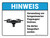 Hinweis - Verwendung der Drohne Sie können fotografiert werden (Notice - Use of Drone You May be Photographed) ANSI Landscape German - Wall Sign