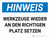 Hinweis - Zimmerreinigung Richtigen Platz (Notice - Housekeeping Proper Place) Landscape German - Wall Sign