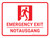 Notausgang (Emergency Exit) Bilingual German with Icon - Wall Sign