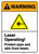 Warning: Laser Operating Protect Eyes Skin from Beam ANSI - Wall Sign