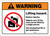 Warning: Lifting Hazard Reduce Injuries ANSI - Wall Sign