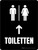Toiletten mit Pfeil nach oben (Restrooms With Up Arrow) German - Wall Sign