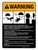 Warnung - Richtlinien für Flachschleifmaschinen (Warning - Surface Grinder Machine Guidelines) ANSI German - Wall Sign