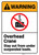 Warning: Overhead Crane Stay Out From Suspended Loads ANSI - Wall Sign
