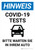 Hinweis - Covid-19 Tests Bitte Warten Sie in Ihrem Auto (Notice - COVID-19 Testing Please Wait In Your Car) Portrait German - Wall Sign