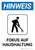 Hinweis - Fokus auf Haushaltung (Notice - Focus On Housekeeping) Portrait German - Wall Sign