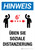 Hinweis - Üben Sie soziale Distanzierung (Notice - Practice Social Distancing) Portrait German - Wall Sign